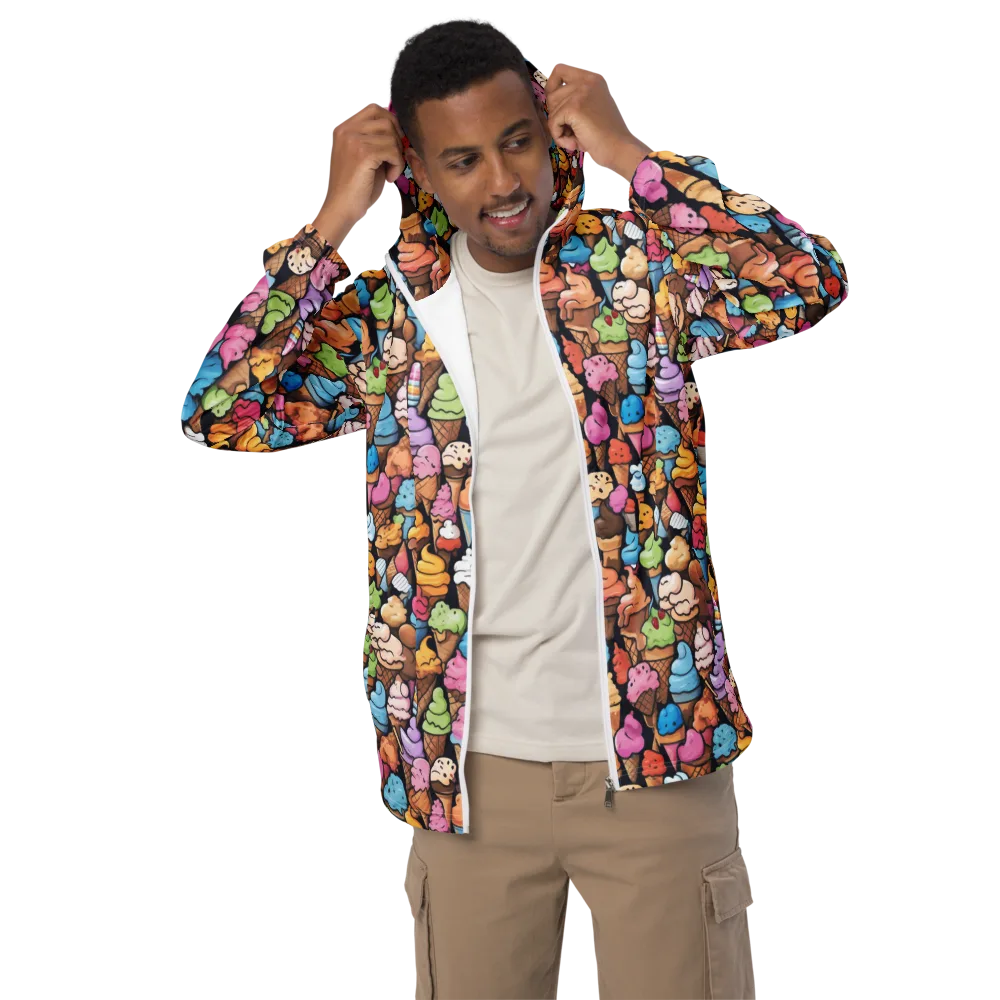 Sundae Parade on Men's Windbreaker — Front