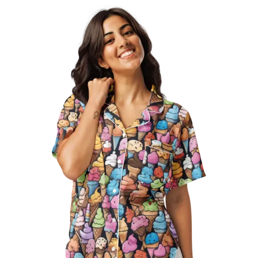 Sundae Parade on a Women's Short Sleeve Pajama Top