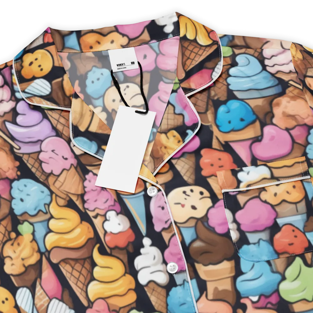 Sundae Parade on Women's Short Sleeve Pajama Top — Product details