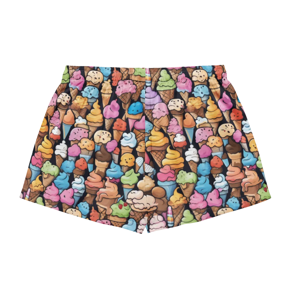Sundae Parade on Women's Pajama Shorts — Back
