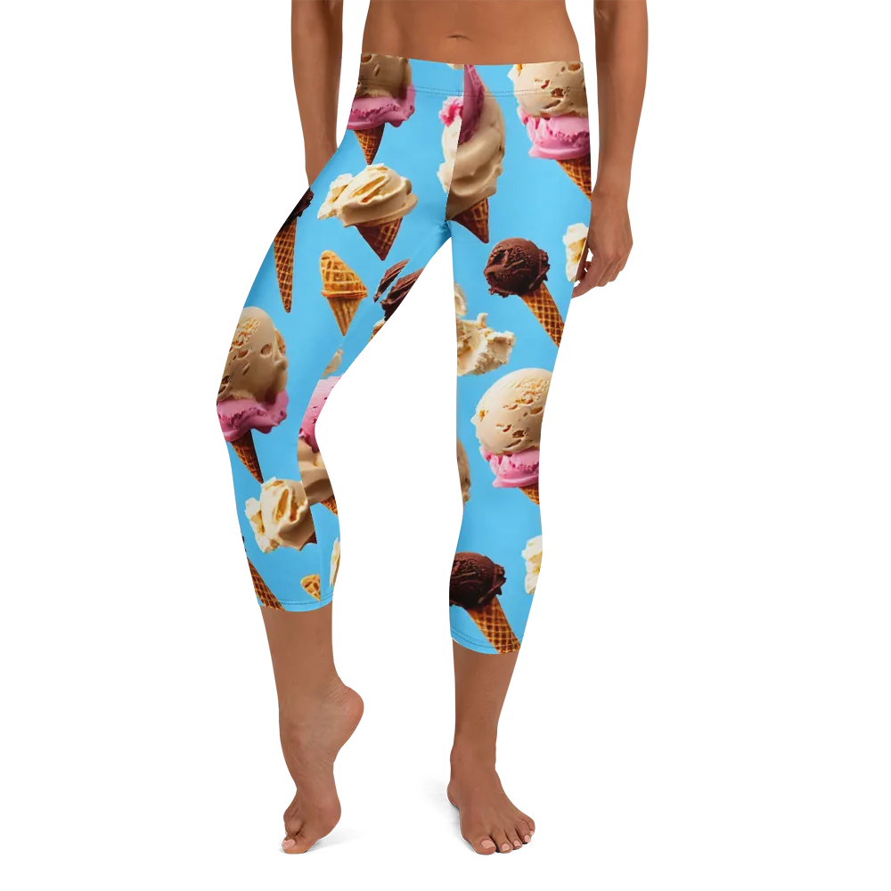 Bluebell Gelato on Capri Leggings — Front