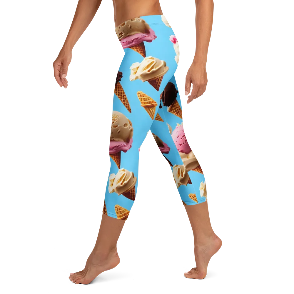 Bluebell Gelato on Capri Leggings — Left