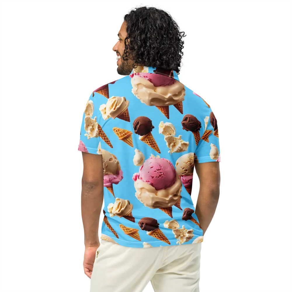 Bluebell Gelato on Men's Slim Fit Polo Shirt — Back