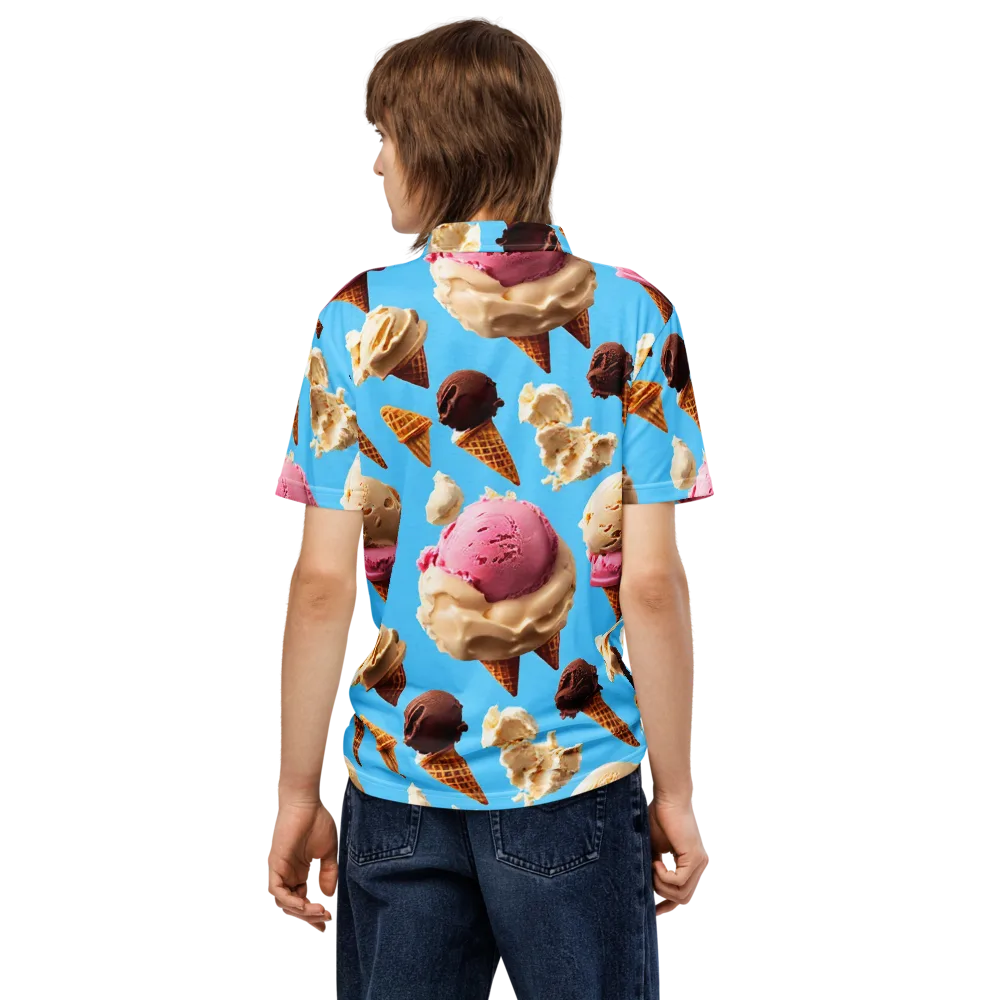 Bluebell Gelato on Men's Slim Fit Polo Shirt — Back