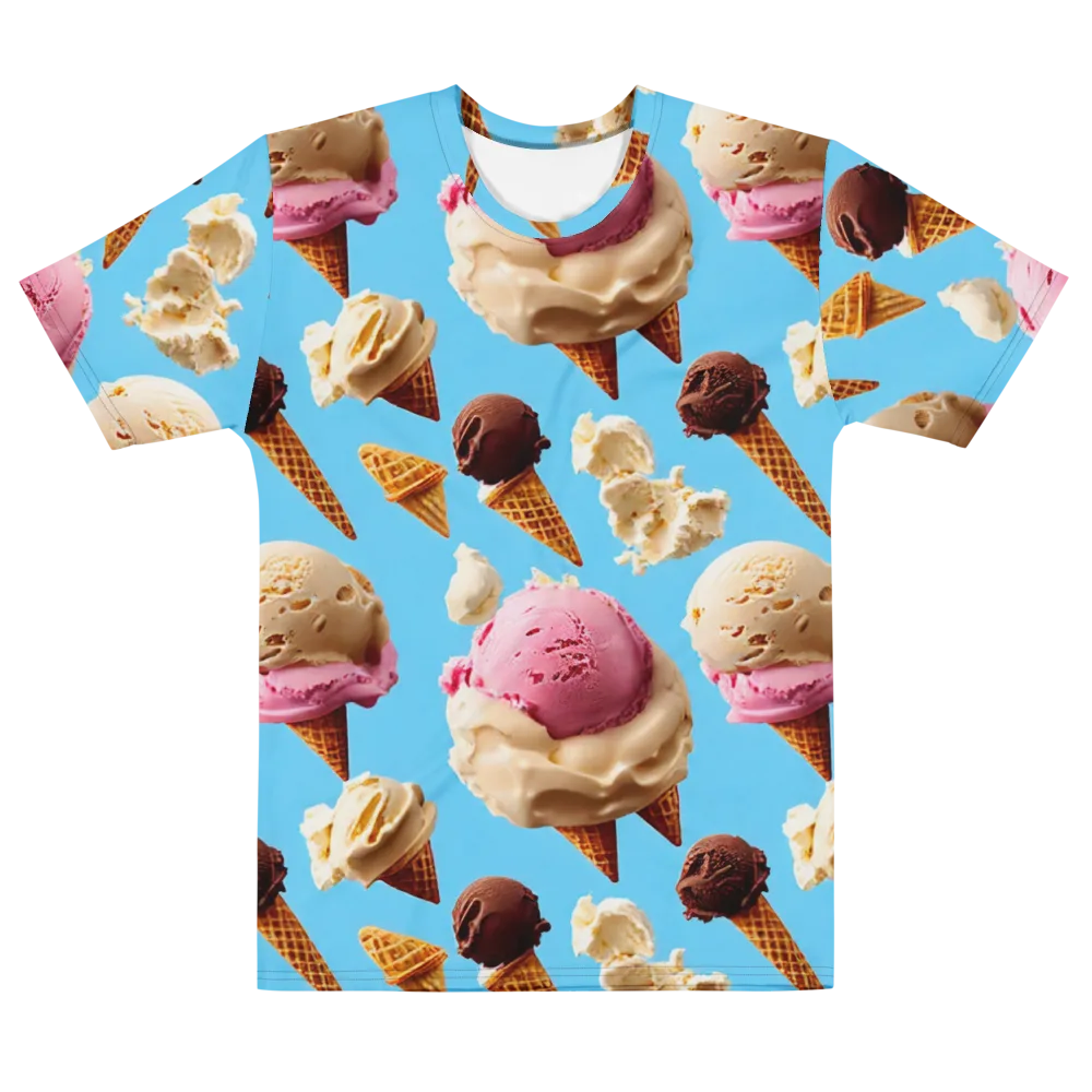 Bluebell Gelato on Men's Cotton Crew Neck T-Shirt — Front