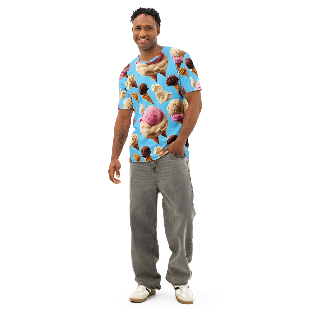 Bluebell Gelato on Men's Cotton Crew Neck T-Shirt — Front