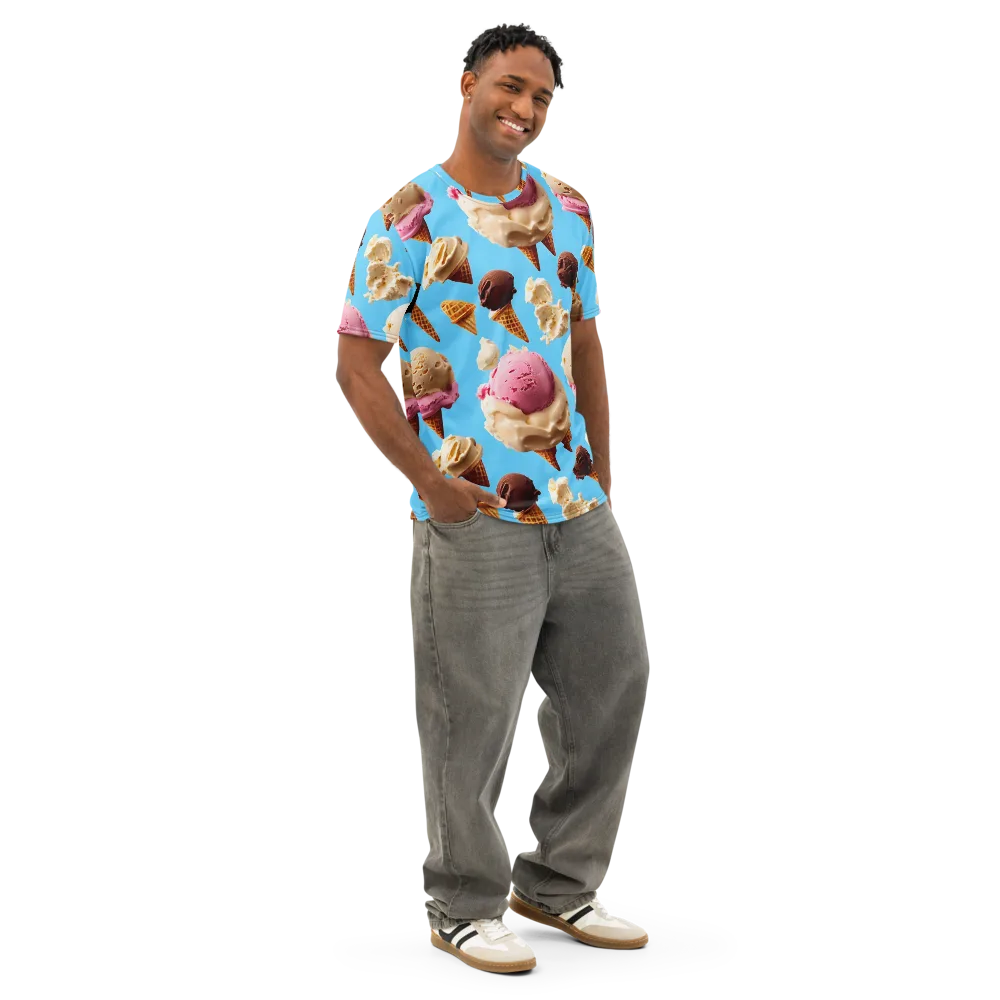 Bluebell Gelato on Men's Cotton Crew Neck T-Shirt — Right Front