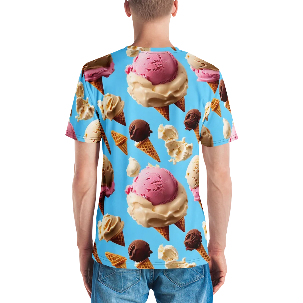 Bluebell Gelato on Men's Crew Neck T-Shirt — Back