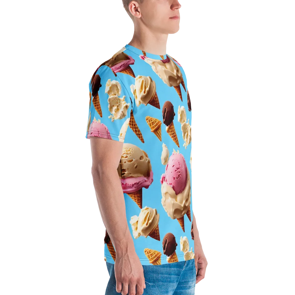 Bluebell Gelato on Men's Crew Neck T-Shirt — Right