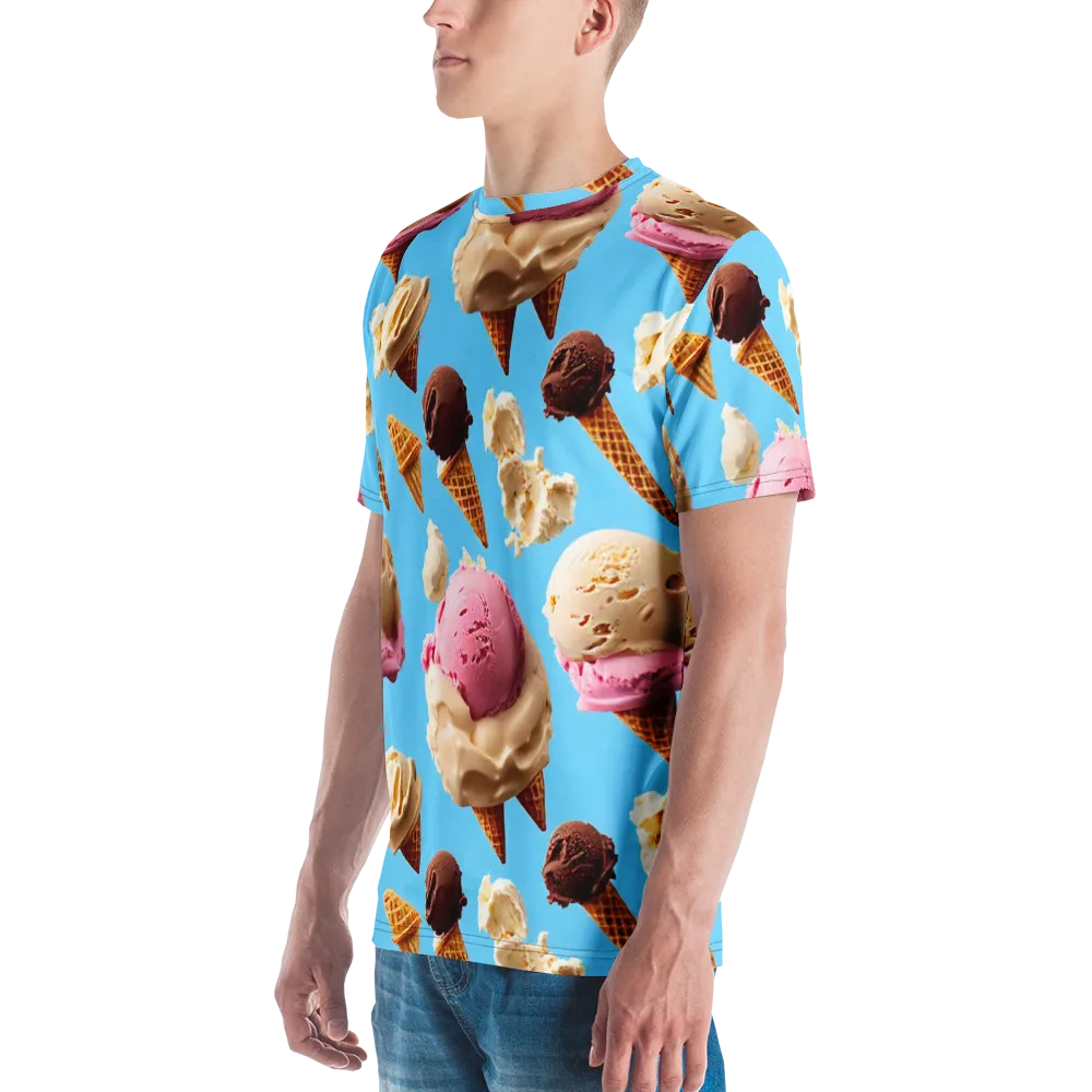 Bluebell Gelato on Men's Crew Neck T-Shirt — Left