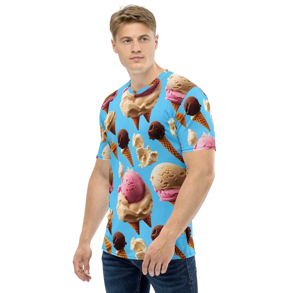 Bluebell Gelato on Men's Crew Neck T-Shirt — Left