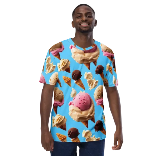 Bluebell Gelato on a Men's Crew Neck T-Shirt