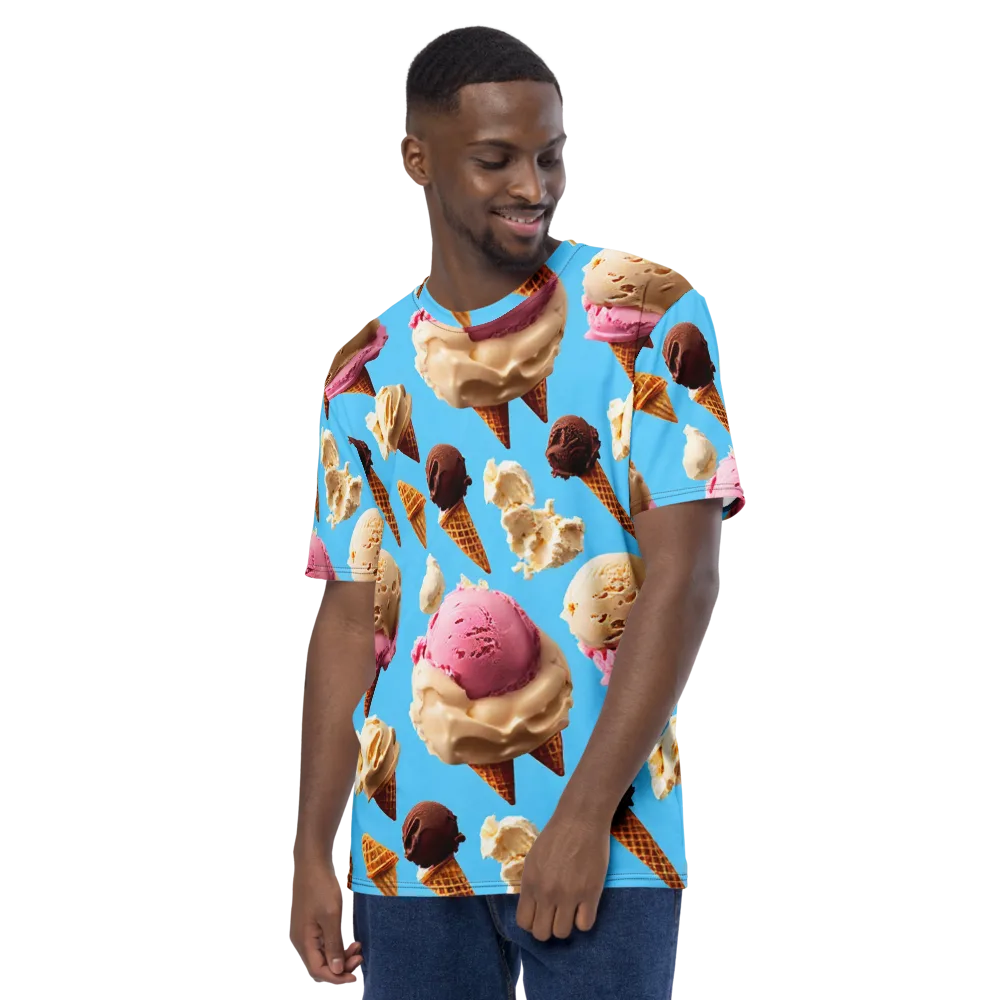 Bluebell Gelato on Men's Crew Neck T-Shirt — Left