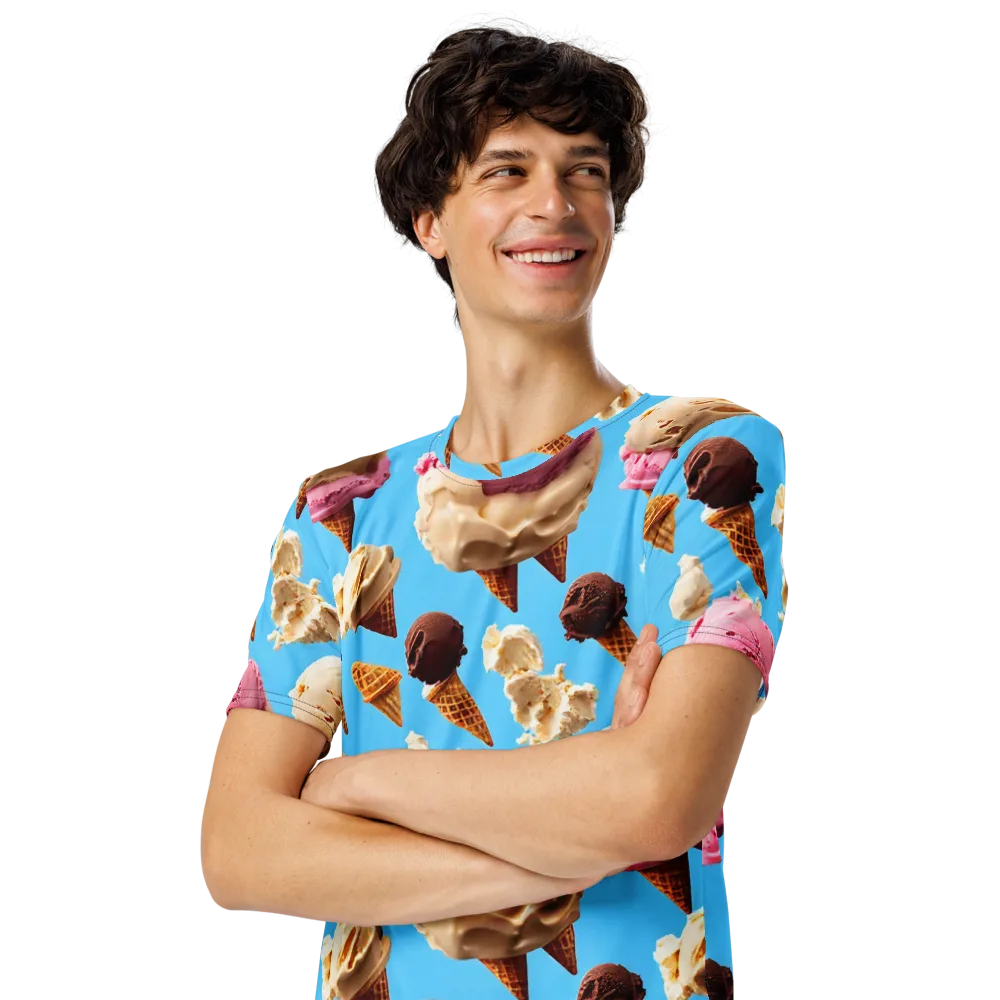 Bluebell Gelato on Men's Crew Neck T-Shirt — Left Front