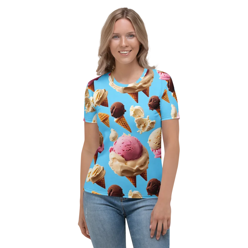 Bluebell Gelato on Women's Crew Neck T-Shirt — Front