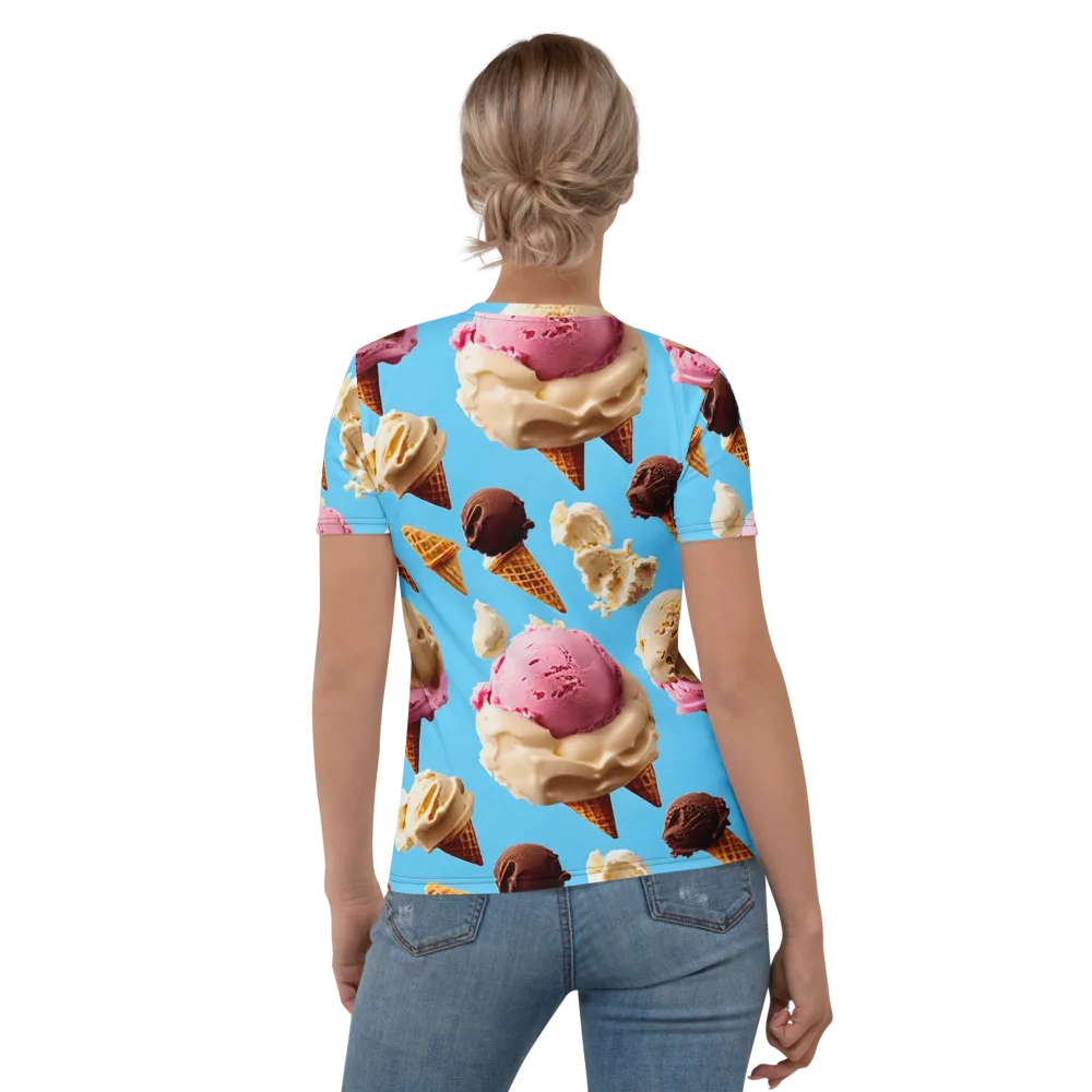 Bluebell Gelato on Women's Crew Neck T-Shirt — Back