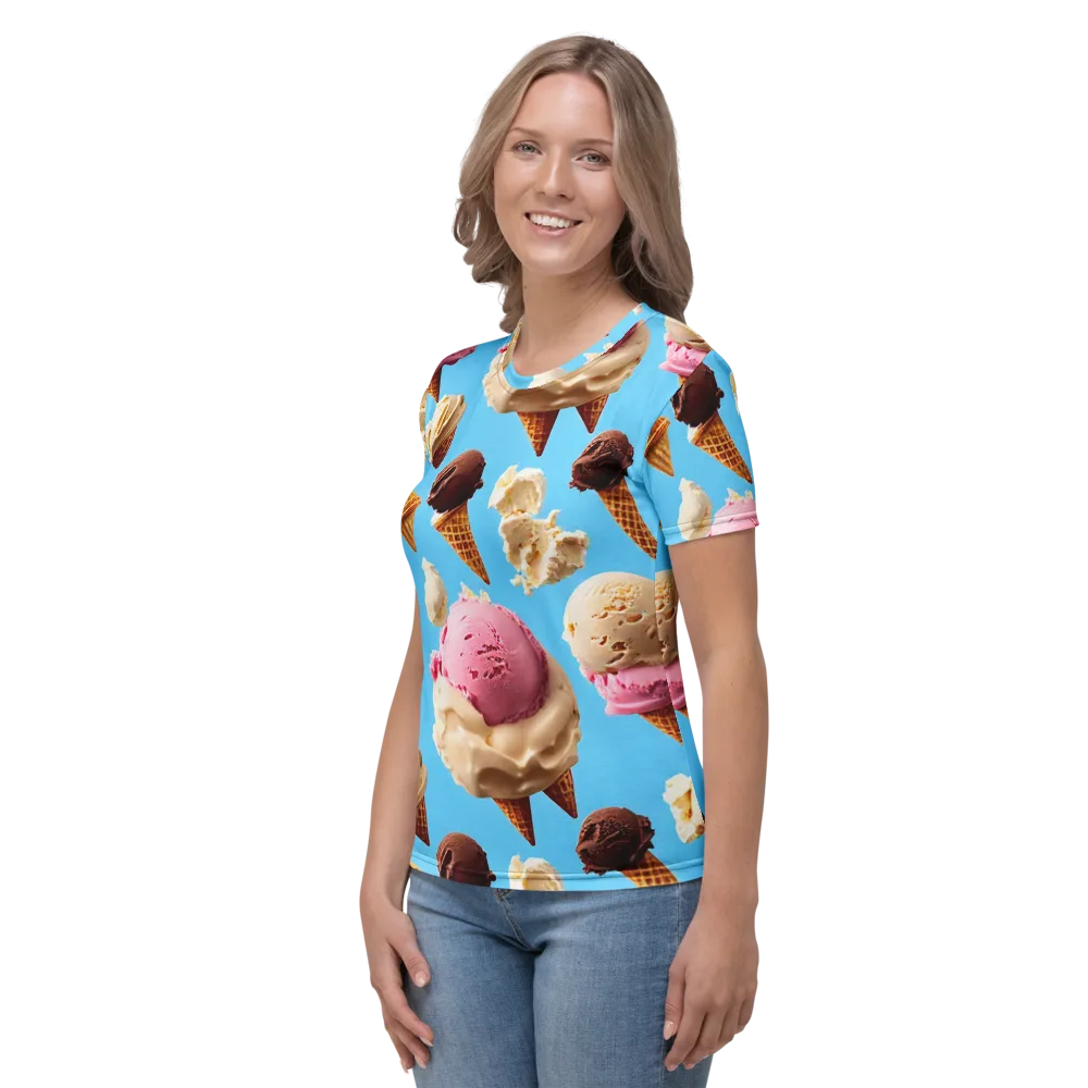Bluebell Gelato on Women's Crew Neck T-Shirt — Left