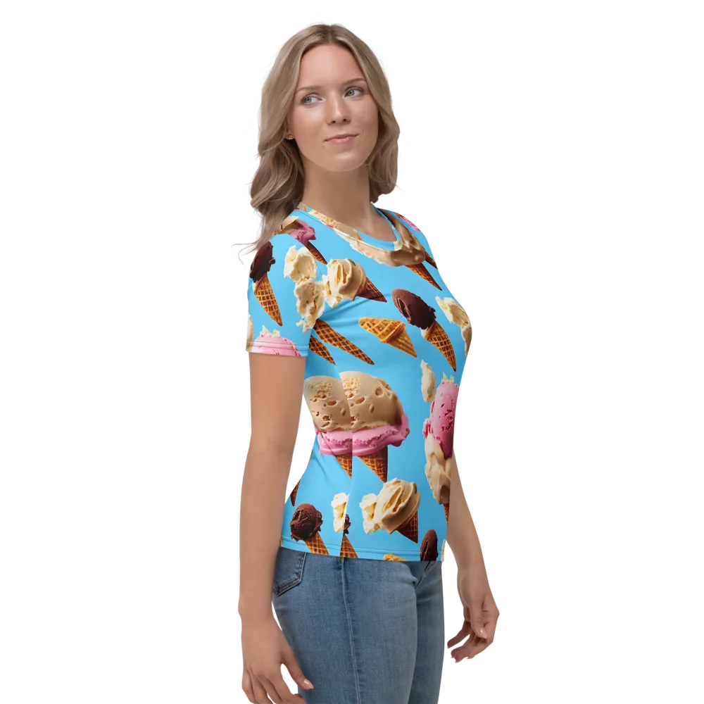 Bluebell Gelato on Women's Crew Neck T-Shirt — Right