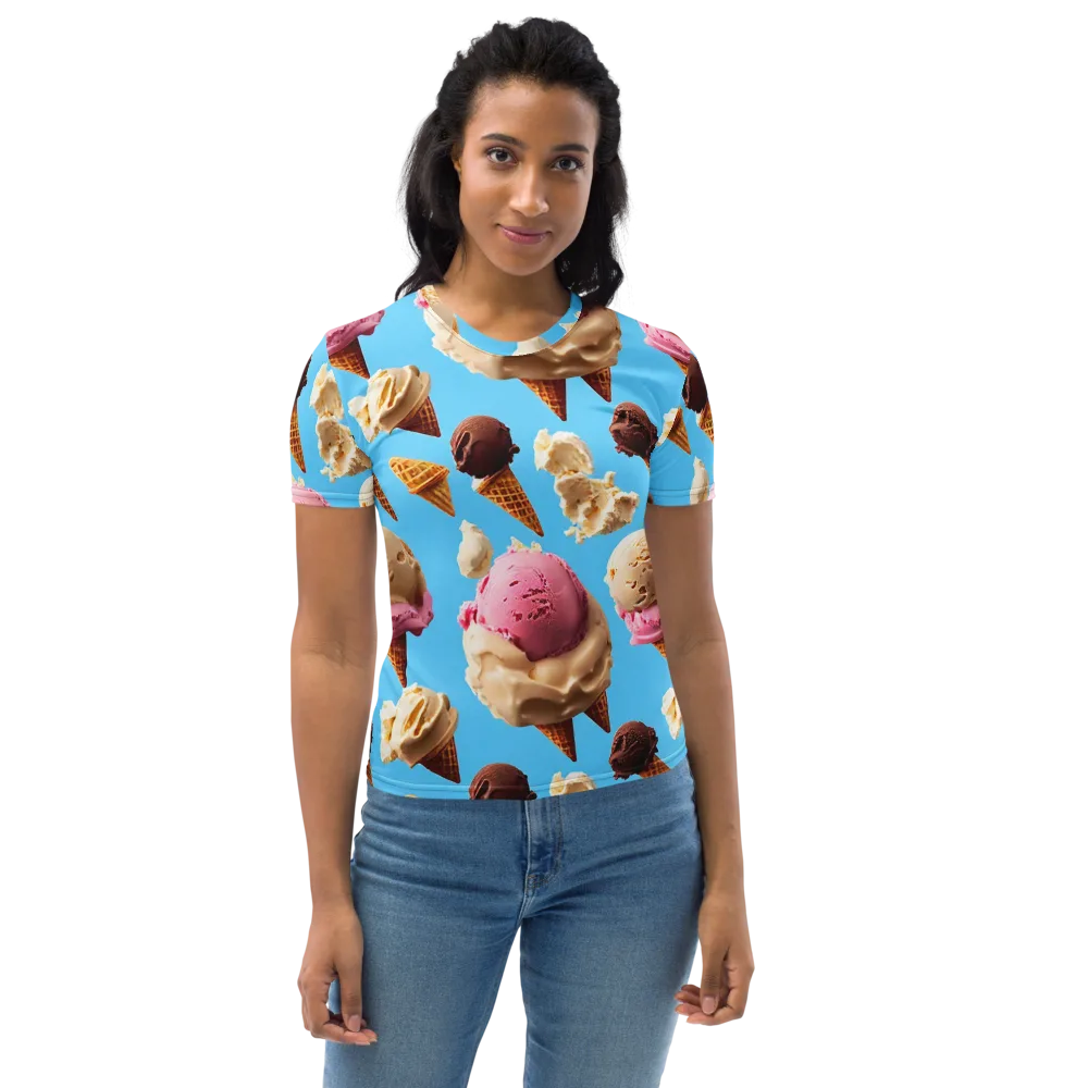 Bluebell Gelato on Women's Crew Neck T-Shirt — Front