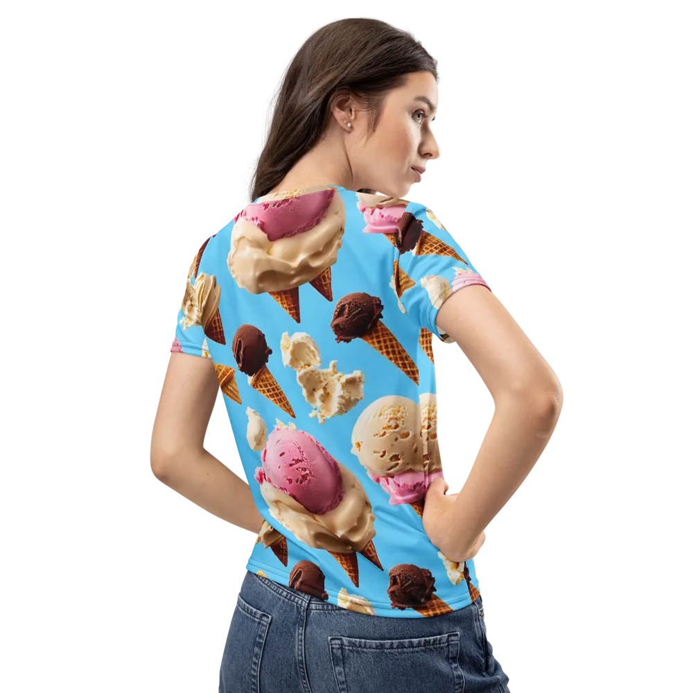 Bluebell Gelato on Women's Crew Neck T-Shirt — Back