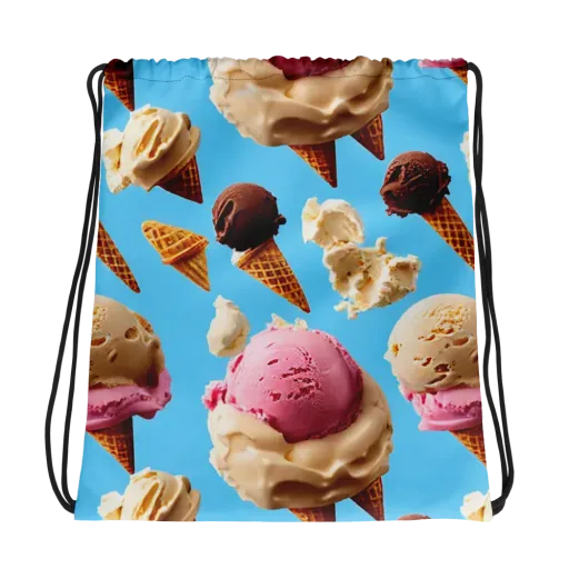Bluebell Gelato on a Drawstring Bag