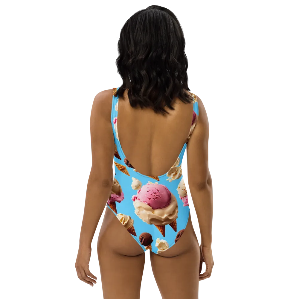 Bluebell Gelato on One-Piece Swimsuit — Back