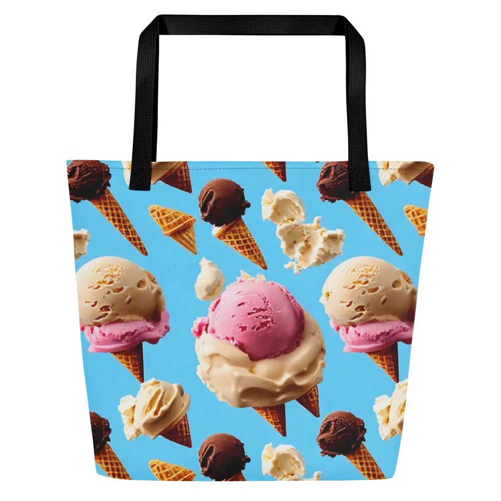 Bluebell Gelato on Large Tote Bag W/ Pocket — Front