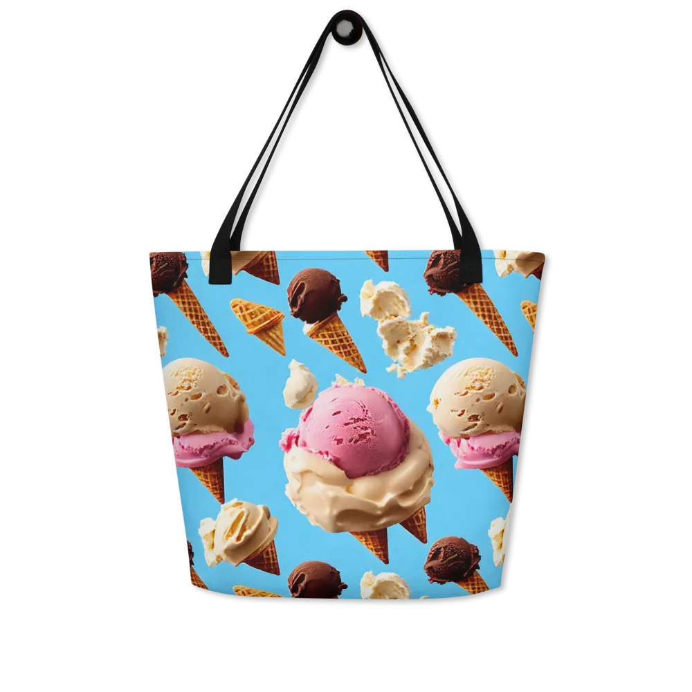 Bluebell Gelato on Large Tote Bag W/ Pocket — Front