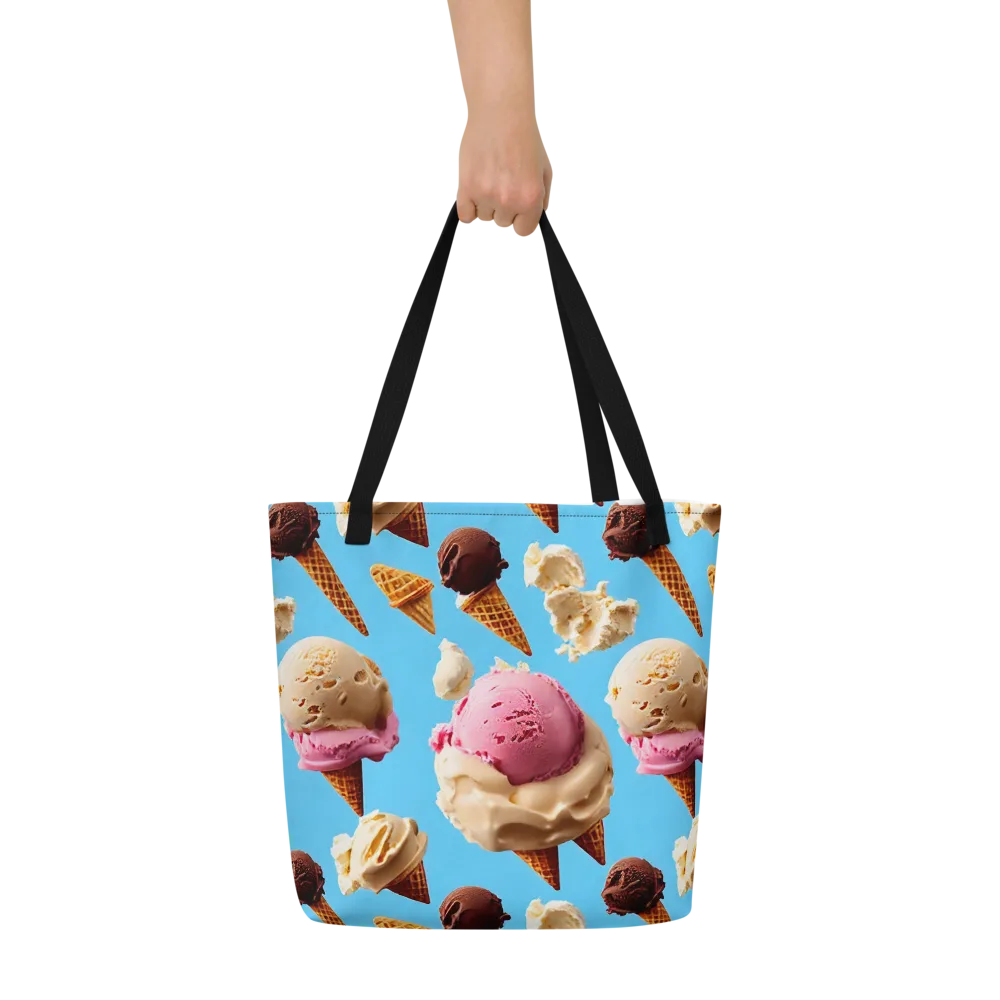 Bluebell Gelato on Large Tote Bag W/ Pocket — Front