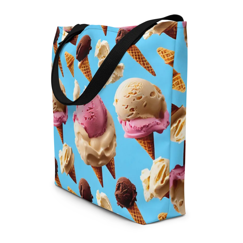 Bluebell Gelato on Large Tote Bag W/ Pocket — Front