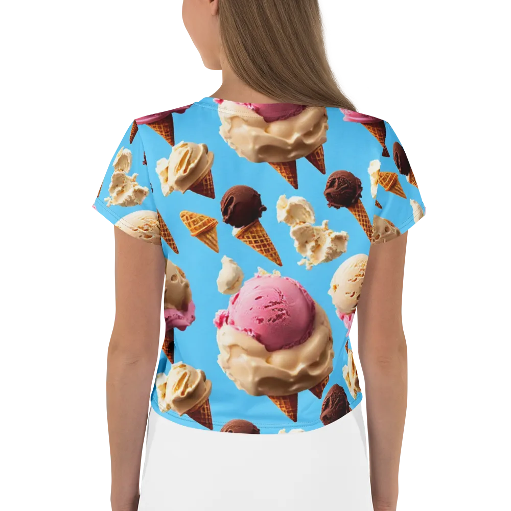 Bluebell Gelato on Crop Tee — Back