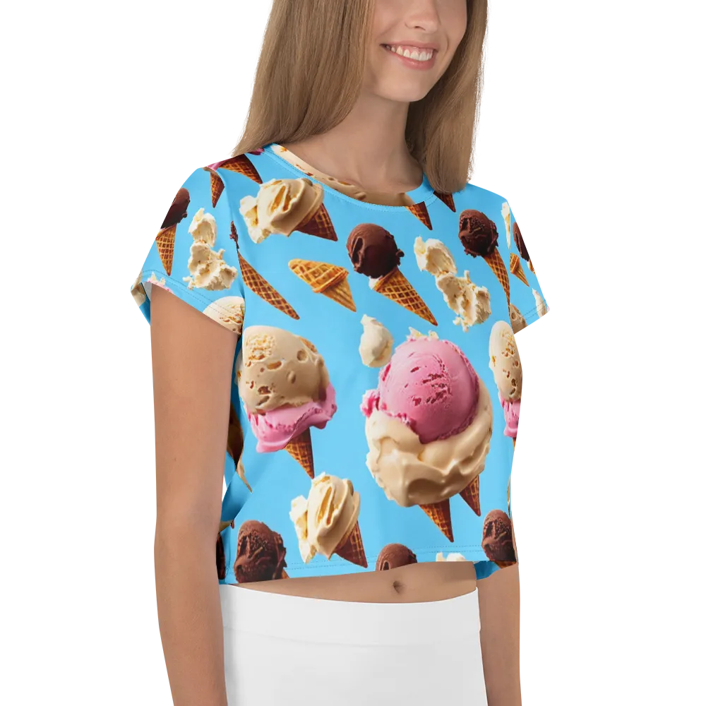 Bluebell Gelato on Crop Tee — Right