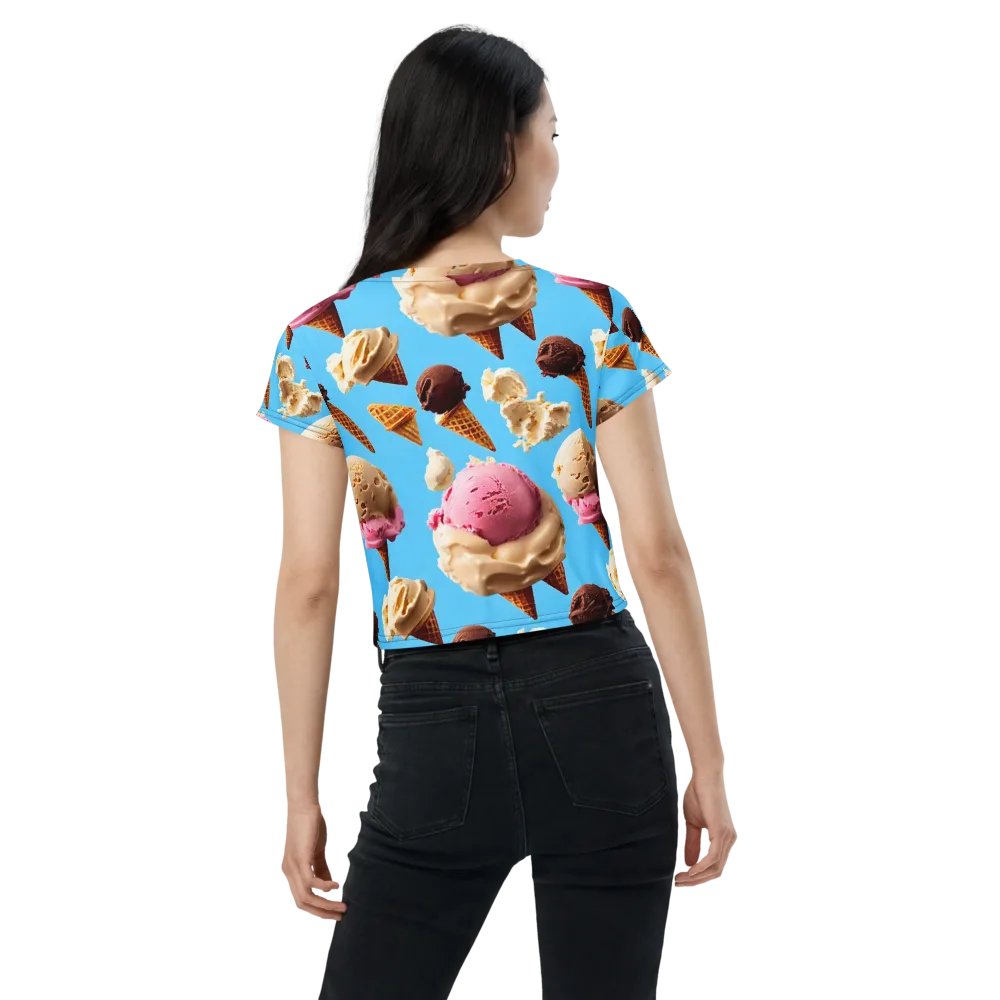 Bluebell Gelato on Crop Tee — Back
