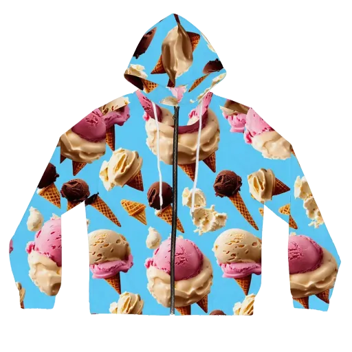 Bluebell Gelato on a Women's Full-Zip Hoodie
