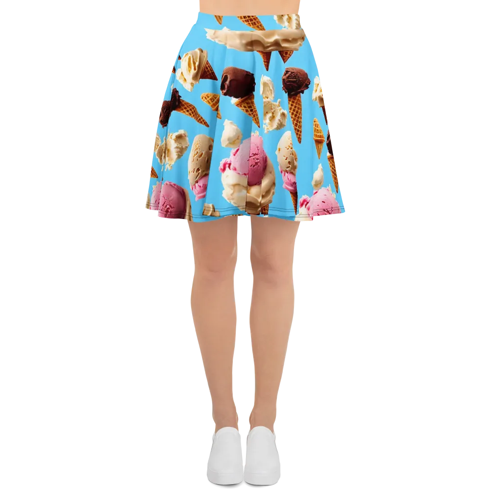 Bluebell Gelato on Skater Skirt — Front