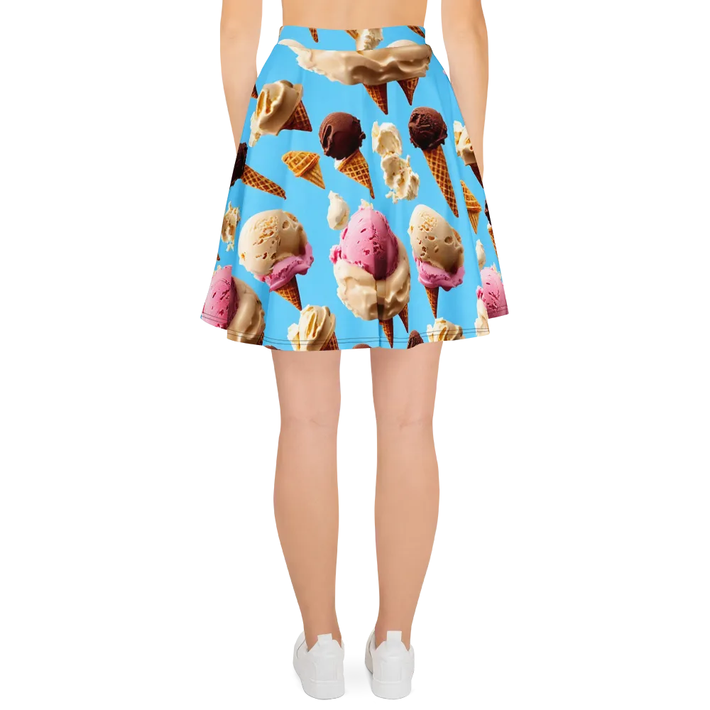Bluebell Gelato on Skater Skirt — Back