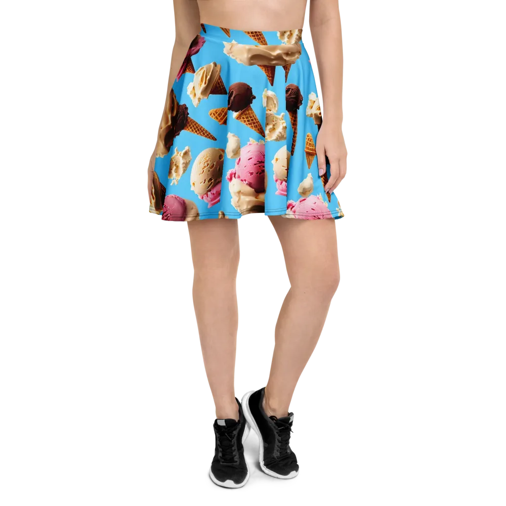 Bluebell Gelato on Skater Skirt — Front