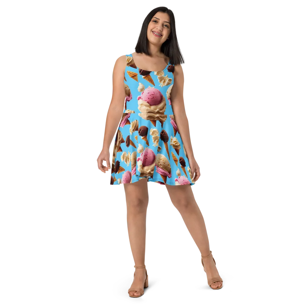 Bluebell Gelato on Skater Dress — Front