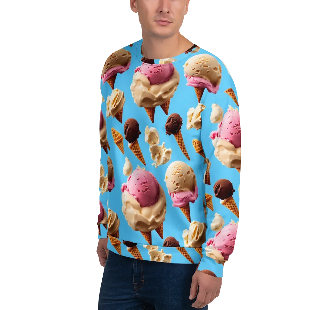 Bluebell Gelato on Sweatshirt — Left Front