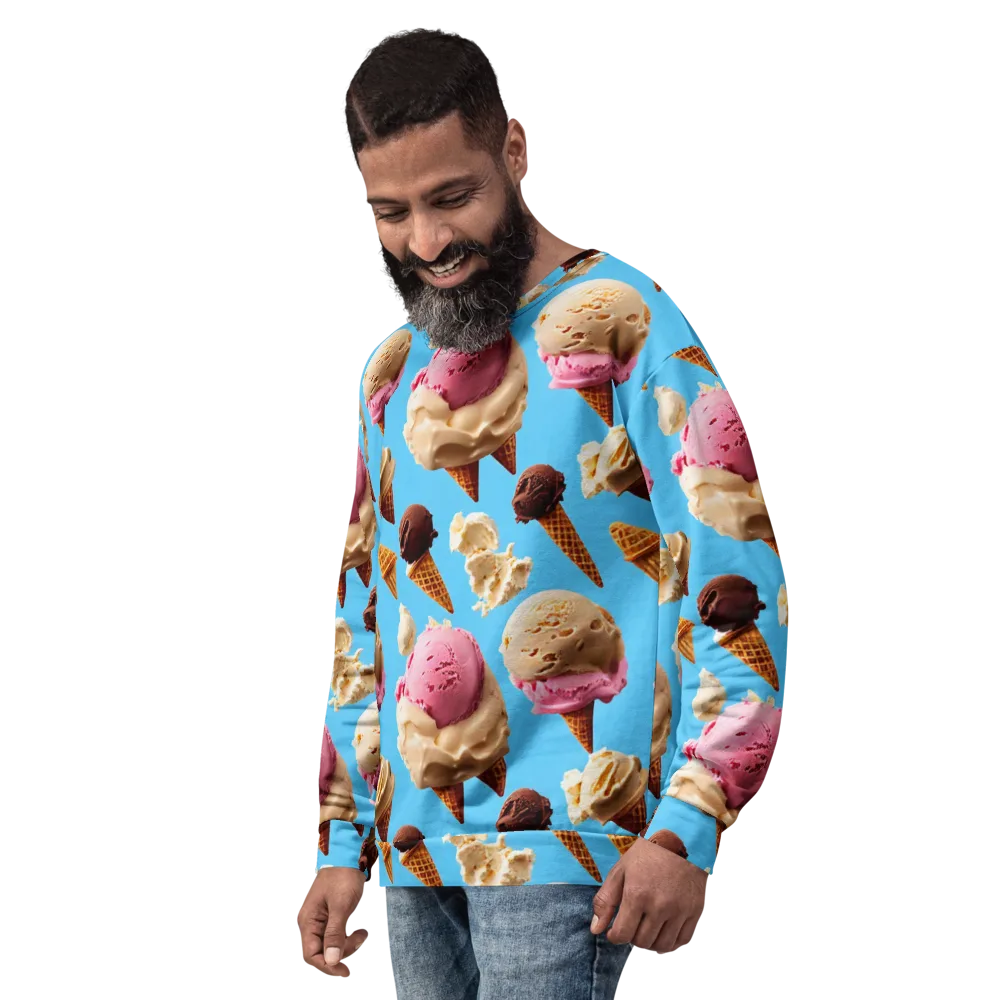 Bluebell Gelato on Sweatshirt — Left Front