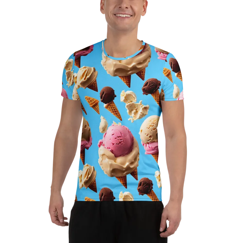 Bluebell Gelato on Men's Athletic T-Shirt — Front