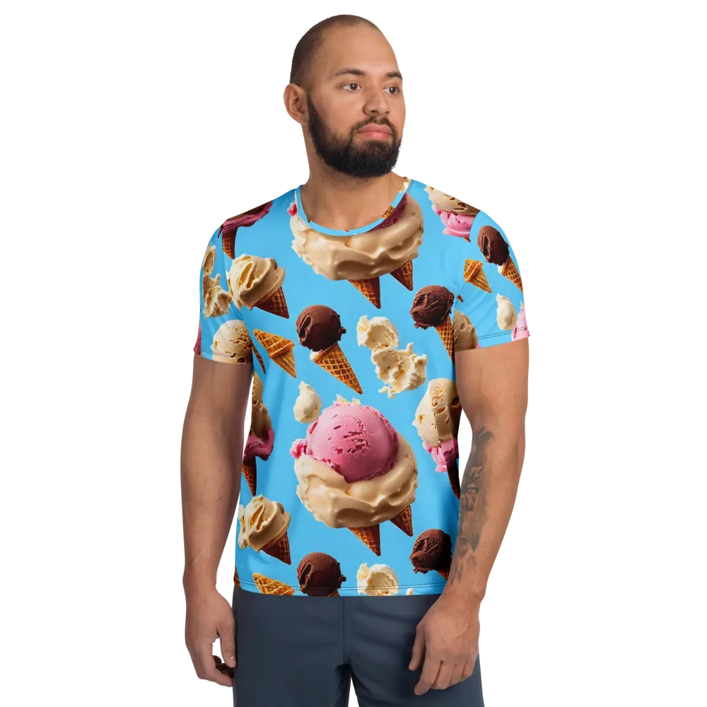 Bluebell Gelato on Men's Athletic T-Shirt — Front