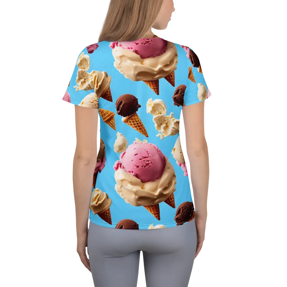 Bluebell Gelato on Women's Athletic T-Shirt — Back
