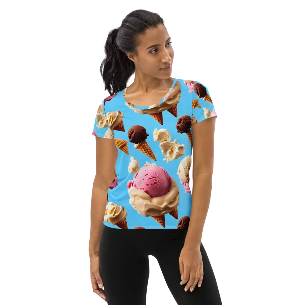 Bluebell Gelato on Women's Athletic T-Shirt — Front