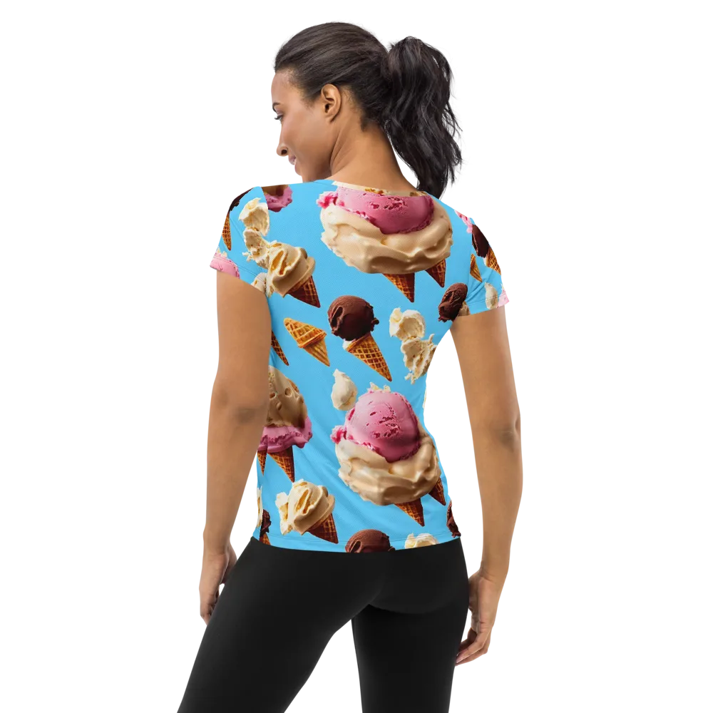 Bluebell Gelato on Women's Athletic T-Shirt — Back