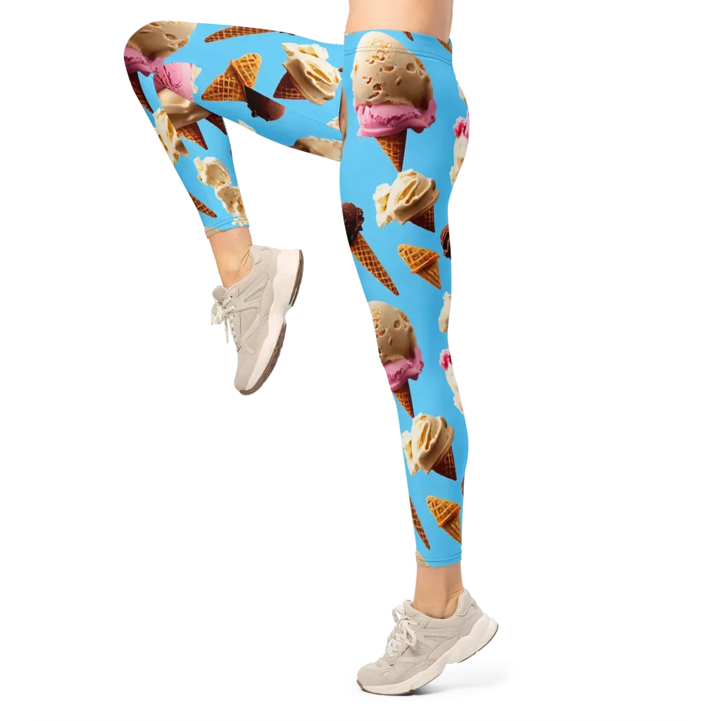 Bluebell Gelato on Leggings — Left