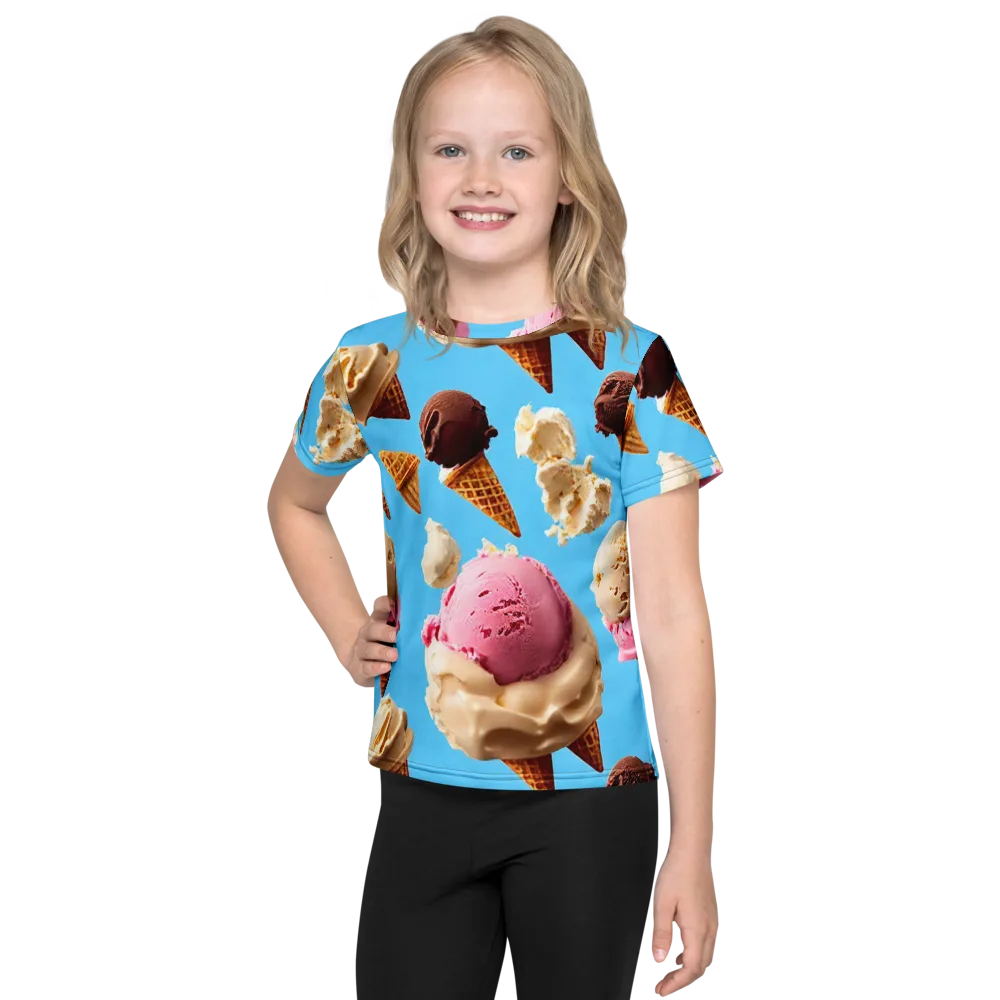 Bluebell Gelato on Kids Crew Neck T-Shirt — Front