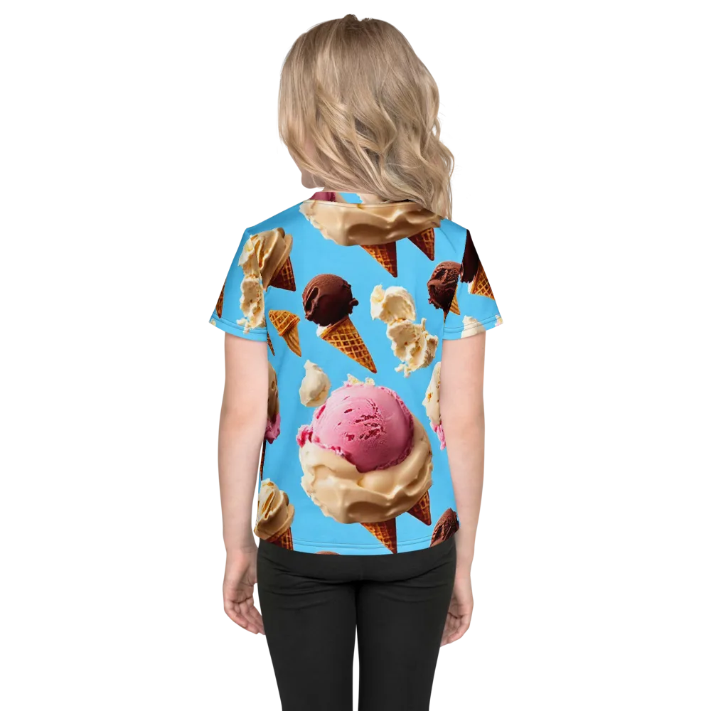 Bluebell Gelato on Kids Crew Neck T-Shirt — Back