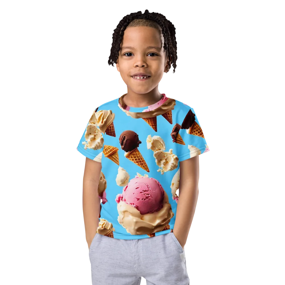 Bluebell Gelato on Kids Crew Neck T-Shirt — Front