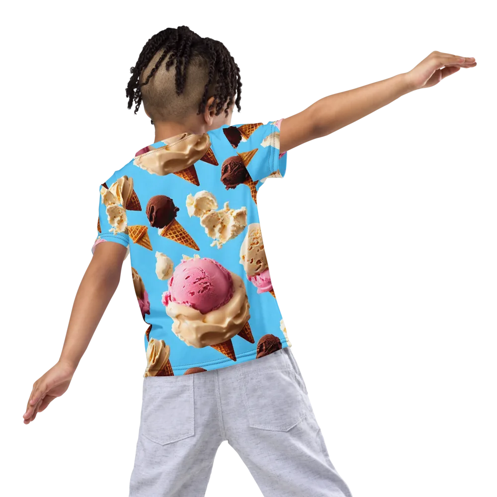 Bluebell Gelato on Kids Crew Neck T-Shirt — Back